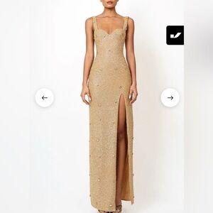 Stunning Gold Embellished Maxi Dress